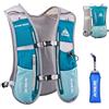 TRIWONDER Zaino Trail Running da 5L Zaino Idratazione Borraccia Morbida Gilet Running Zaino Sacca da Corsa per Uomo Donna Ragazzi (Azzurro - con una borraccia 600ml)