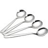 Yarebest Cucchiaio Rotondo in Acciaio Inox, 6 Cucchiai Rotondi