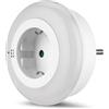 REV Luce notturna, 3 colori, luce notturna a LED, presa di corrente con crepuscolo automatico, 0,5 W, 5 lux, bianco
