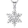 EUDORA Harmony Ball 925 Collana Fiocco di Neve in Argento Sterling per Donna, Fiocco di Neve Pendente Moda Fiocco di Neve Gioielli Invernali Regalo per Ragazza, Catena 18 Pollici.