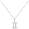 Amberta Collana Segno Zodiacale in Argento Sterling 925 con Zirconi per Donna:Collana Segno Zodiacale Gemelli