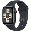 Apple Watch SE GPS + Cellular Cassa 40mm in Alluminio Mezzanotte con Cinturino Sport Mezzanotte - S-M