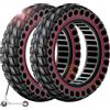 BANGTING 2PCS 60/70-6.5 Pneumatici per Monopattino Elettrico Ruote, 10x2.50-6.5 Gomme Piene, 10x2.5 Pollici Pneumatico per Segway Ninebot Max G2/G30/G30D/G30E/G30E/G30LP/G30D II/G30 Max (Rosso)