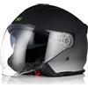 ORIGINE Casco Jet Moto 3/4 Aperto con Doppia Visiera Adatto per Scooter Omologato ECE (DEEPSKY MATT TITANIUM BLACK,M)…
