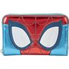 Loungefly Marvel Shine Spider-Man Cosplay Zip Around Wallet | Rosso & Blu Spiderman Pouch, Multi, Taglia unica, Portafoglio