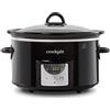 Crock-Pot Pentola per Cottura Lenta, Slow Cooker, 3.5 litri, fino a 4 Persone, Timer Programmabile, Display Digitale, Funzione Keep Warm, 200 W, Ceramica, Nero