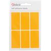Blick Etichette autoadesive, arancioni, rettangolari, 25 mm x 50 mm, 42 etichette, per casa, ufficio, famiglia, scuola, calendario delle vacanze, pianificatore, grafico dei premi, codifica a colori
