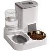 Little Bean Dispenser automatico per cibo e acqua per gatti (2,2L + 1L) - Combinazione 2 in 1 con ciotola in acciaio inossidabile - Igienico e pratico