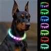 Joytale Collare Luminoso per Cani, Ricaricabile con 9 Modalità Di Luce, Collare Cane Luminoso in Silicone Impermeabile Tagliabile per Cani di Taglia Grande, Media e Piccola, 70 cm