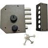 AERREGI SERRATURA PER PORTA PORTONCINO BLINDATO 137X166 mm COMPLETA DI TRE CHIAVI | SERRATURA A DOPPIA MANDATA MEZZO GIRO