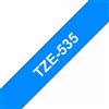 BROTHER Nastro Brother Laminato Bianco Su Blu TZe-535 TZ-535 12mm x 8m