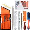 GIAK Affila Catena Motosega Kit 11 pezzi Affilatore per Motosega Kit Professionale Set di affilatura per Motosega per Affilatura Lama Motosega
