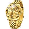 OLEVS Uomini Oro Orologio Grande Faccia In Acciaio Inossidabile Banda Diamante Uomini Orologio Classico Lusso Analogico Al Quarzo Orologio per Gli Uomo Impermeabile Luminoso Uomo Orologio Da Polso