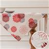 Vorysum Tovaglia Moderno all'aperto Impermeabile Floreale Runner Tavola Rosso Dalie Stagionale Autunno Cucina Decorazione per Interni, Vacanze, Feste, Matrimoni 100 x 100 cm Quadrata