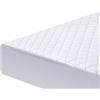 IMFAA Coprimaterasso trapuntato di protezione, extra profondo, non rumoroso, antibatterico, 50% cotone 50% poliestere Poliestere 100% poliestere Cotone, Single-40Cm Deep