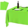 KIYFXA Tovaglia Plastificata Rettangolare 2 Pezzi 137x274 cm, Tovaglia Verde, Tovaglia Compleanno, Tovaglia Antimacchia, Tovaglia Usa e Getta, Tovaglia Verde da Gioco per Feste Esterno, Tovaglia Natalizia