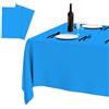 KIYFXA Tovaglia Plastificata Rettangolare 2 Pezzi 137x274 cm, Tovaglia Blu Scuro, Tovaglia Compleanno, Tovaglia Antimacchia, Tovaglia Usa e Getta per Cucina, Feste di Pittura, Tovaglie Carta per Feste