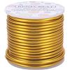 BENECREAT Filo di alluminio da 3 mm per artigianato fai da te fai da te 17 m, filo pieghevole in metallo per composizioni floreali, modellazione, oro chiaro