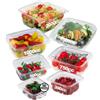 Generic GM 50 Vaschette per Alimenti Usa e Getta con Coperchio Rettangolari Trasparenti in OPS Misura 250 cc Contenitori Plastica con Coperchio Trasparente Vaschette per Alimenti Chiusura ermetica