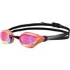Arena Occhialini da nuoto unisex Cobra Core Swipe anti-appannamento, per uomini e donne, lenti a specchio in policarbonato, viola/corallo