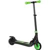 HOMCOM Monopattino Elettrico Bambini 6+ Anni ad Altezza Regolabile, Monopattino Pieghevole per Bambini in Acciaio e Alluminio, Velocità Massima 8 Km/h, 71x36.5x75-80 cm, Verde e Nero