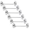 Alberts 857349 - Ganci temporali, con piastre angolari o occhielli su piastre, zincati tramite galvanica, protezione a strato spesso, lunghezza 120 mm, diametro gancio 5,8 mm, set da 6 pezzi