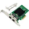 ULANSeN Scheda di rete Gigabit PCIe X4 a doppia porta Adattatore Ethernet PCI Express da 1000 M con scheda di rete LAN w/JL82576 a due porte per supporto PXE per Windows/Windows Server/Linux/Freebsd/DOS