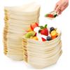 LPZMPZ 100 Pezzi Barchette Finger Food Monouso Ciotole Usa e Getta di Vassoi Legno Piccole Biodegradabile per Feste Patatine Fritte Aperitivo Snack Currywurst Sushi