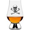 English Pewter Company Sheffield, Englan English Pewter Company WGP042 - Bicchiere da whisky Wee Glencairn, 70 ml, con teschio in peltro, ossa incrociate e base