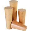 Qrity 15CM Gambe per Mobili Legno, Set di 4 Piedini in Legno di Quercia Affidabile per Divani, Comodini, Armadi, Piastra di Montaggio e Viti