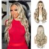 Sapphirewigs Sapphirwigs Parrucca Anteriore in Pizzo Bionda - Balayage Kanekalon Futura per Donne - Aspetto Naturale per Uso Quotidiano, Feste e Appuntamenti - 24 Pollici
