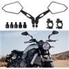 BREDUXSER M8 M10 Specchietto moto, 7/8 22mm moto retrovisore laterale per manubrio per Cafe racer Touring Street Bike Cruiser ATV Scooter