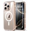 TAURI Cover per iPhone 16 Pro con Pellicola in Vetro Temperato,[Compatibile con MagSafe] Magnetica Custodia per Sottile Anticaduta - Trasparente