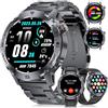 FOXBOX Smartwatch Uomo con 3 Cinturini,1,43'' AMOLED Militari Smart Watch con Chiamate Bluetooth, 120+ Modalità Sport, Cardiaca/Sonno Monitor, IP68 Impermeabil Orologio Smartwatch per Android iOS