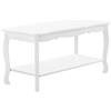 [en.casa] Tavolino da Salotto Vintage in Stile 'Shabby Chic' Tavolino Centrale con Gambe Sagomate in Legno di Pino e Ripiano 87,5 x 40 x 42 cm - Bianco