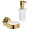 Grohe Essentials dispenser per sapone, 40369GL1+40394GL1, Essentials [Accessori Bagno > Portasapone]