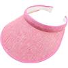 HNJKJEU Visiera Donna da Sole, Visiera Parasole Donna, Visiera per Donna Uomo Cappellino da Sole, Cappello da Sole con Visiera, Cappello da Sole Donna Estate (Rosa)