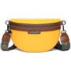 A-QMZL Borsa a tracolla in pelle Piccola Donna Borse a mano Donna Marsupio Donna elegante Borsa Crossbody Bag Borsa a Spalla con Tracolla Ampia Regolabile e Rimovibile (Giallo)