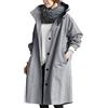HANXIULIN Giacche primaverili da donna impermeabili giacca a vento elegante giacca a vento da donna trench abbigliamento quotidiano, grigio., M