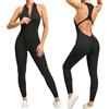 Fulidngzg Completi Palestra Donna Senza Maniche Schiena Scoperta Completo Sportivo Tutina Intera Push Up Yoga Tuta Intera Set Palestra Fitness Aderente Bodysuit Pagliaccetto Sexy Tuta Completa