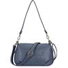 HAWEE Moda Donna Borsa a Tracolla in Morbida Pelle PU Borsa a Mano Piccola Borsetta con Tracolla Elegante Borsa per Cellulare Crossbody Portafoglio per Lavoro Shopping Feste Vita Quotidiana, Blu