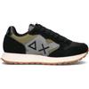 SUN68 Sneaker uomo nera/ocra/beige in suede