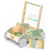 UMU® Passeggino in legno 5 in 1 per bambini con ruote gommate, girello per bambini con Activity Center (smistamento e costruzione con blocchi, gioco di perle, ecc.), Baby Walker - Deambulatore