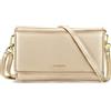 nuoku Borsa a tracolla per donna cellulare piccola borsa con slot per carte di credito portafoglio da polso in pelle leggera, 8 - Oro