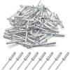 BESTYCHAO 100 pezzi rivetti ciechi in alluminio 4,8 mm x 16 mm, rivetti pop rivetti aperti, confezione da 100- argento