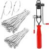 JCRWXP Pinza per Fascette Auto, Morsetto per Stivale CV Portatile Portatile Attrezzo per Fascette Automobilistiche Fascette Inox Pinza 200 pezzi Fascette in Acciaio Inox Pistola per Fascette Metalliche (1)