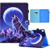 Rostsant Custodia iPad 9/8/7 Generazione, iPad Air 3, iPad Pro 10.5 Custodie in Pelle PU Magnetico Cover per iPad 10.2 Pollici 2019/2020/2021, iPad Air 3/iPad Pro 2017 - Lupo