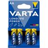 VARTA STILO AA LONGLIFE POWER VARTA - BLISTER 4 BATTERIE LR6/MN1500-VAR4906121414
