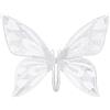 Vibbang Ali Fata Bambina, Ali di Fata Donna Principessa, Ali di Fata a Farfalla Glitter Costume Farfalla, per Compleanno Carnevale Natale Halloween, Costume di Angelo per Ragazze (Bianco)