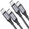 RAVIAD Cavo USB C USB C [2Pezzi 1M], 60W Cavo USB Type-C PD 3A Ricarica Rapida Nylon Intrecciato Cavo per iPhone 17 16 15 Pro Max, Samsung Galaxy S24 S23 S22 S21 S20 A12, Google Pixel